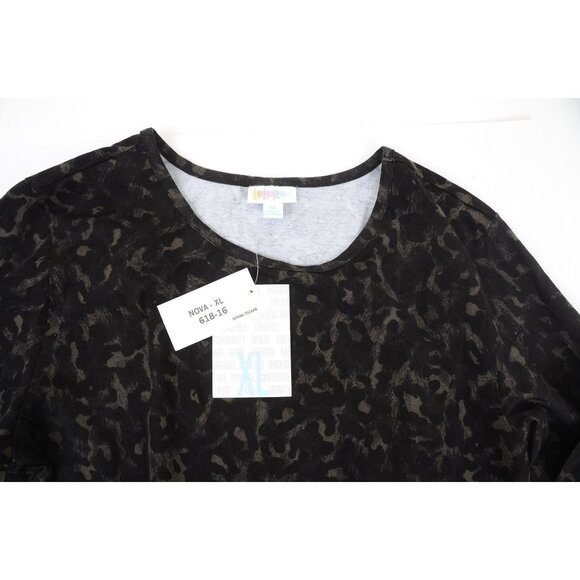 Lularoe Bodysuit Nova Women's Size XL Animal Print Long-Sleeve Round Neck NEW - Picture 3 of 3